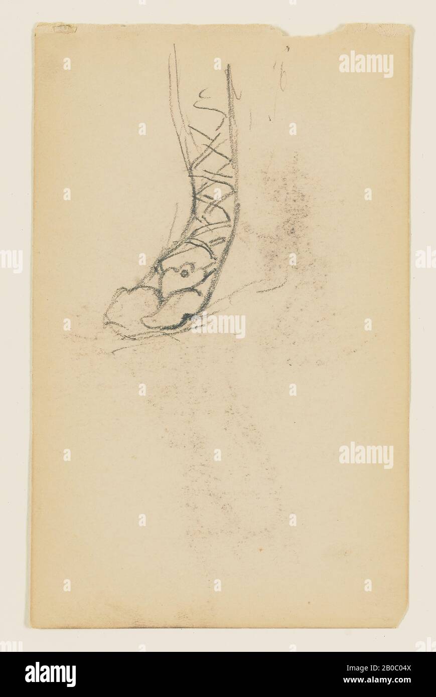 Kenyon Cox, Studie für Hermes rechten Fuß, vor 1894 Graphit auf Papier Stockfoto