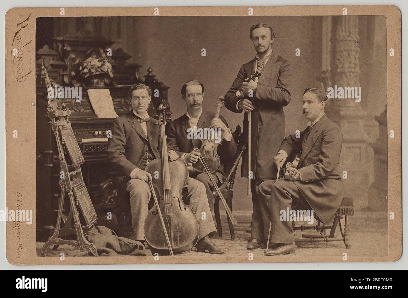 Unbekannter Künstler, Foto: New York String Quartet, 1877, Foto Stockfoto