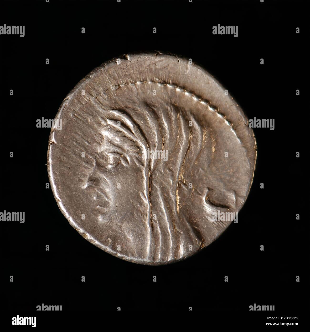 Unbekannter Künstler, Denarius von Luzius Cassius Longinus, 063 v. Chr., Silber Stockfoto