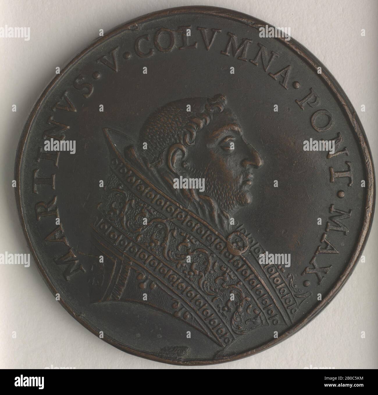 Giovanni Paladino, Martin V., n.d., Bronze, 1 5/8 Zoll (4,1 cm.) Stockfoto