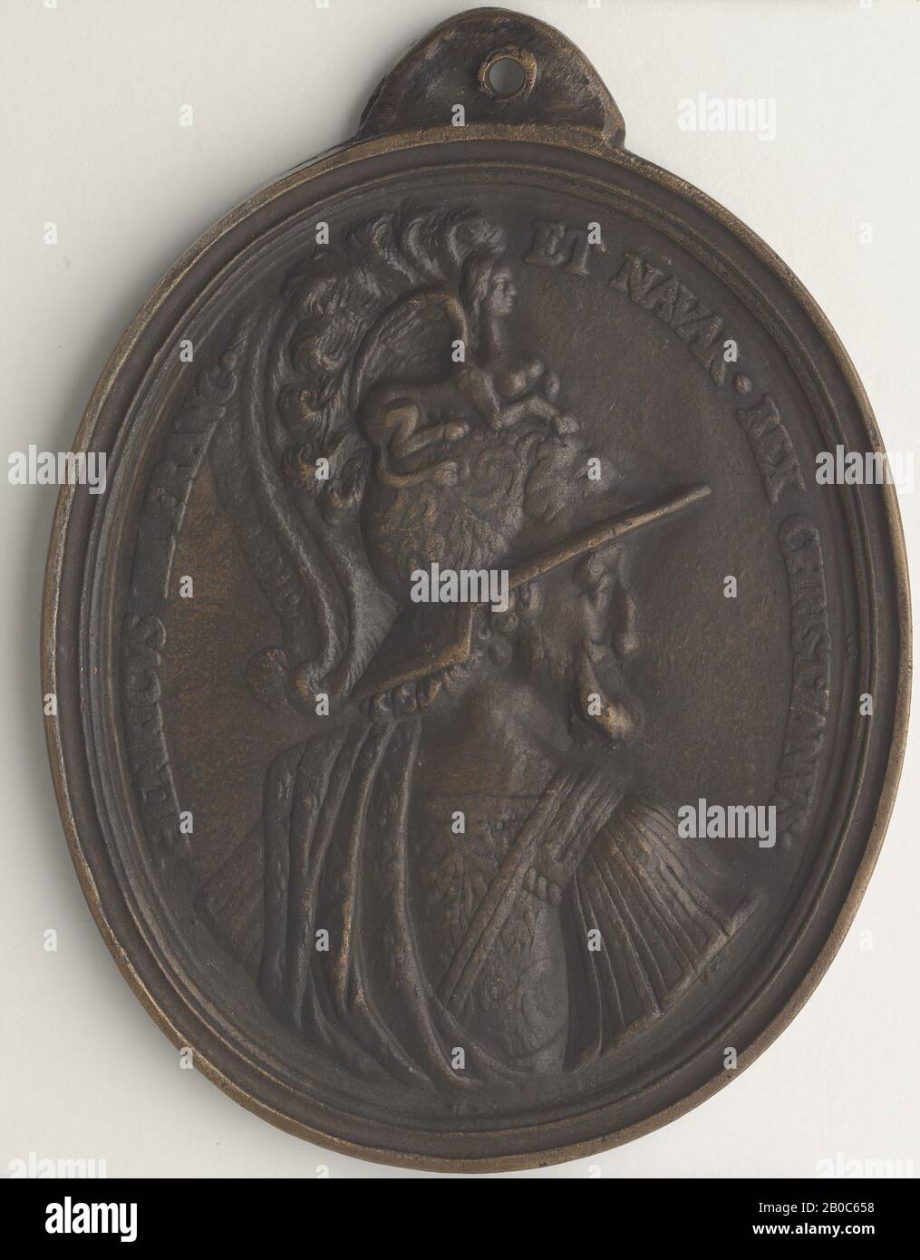 Nicolas Guinier, Henry IV Medal, 1601-1615, Bronze, 4 1/8 Zoll X 3 7/16 Zoll. (10,5 cm x 8,7 cm) Stockfoto