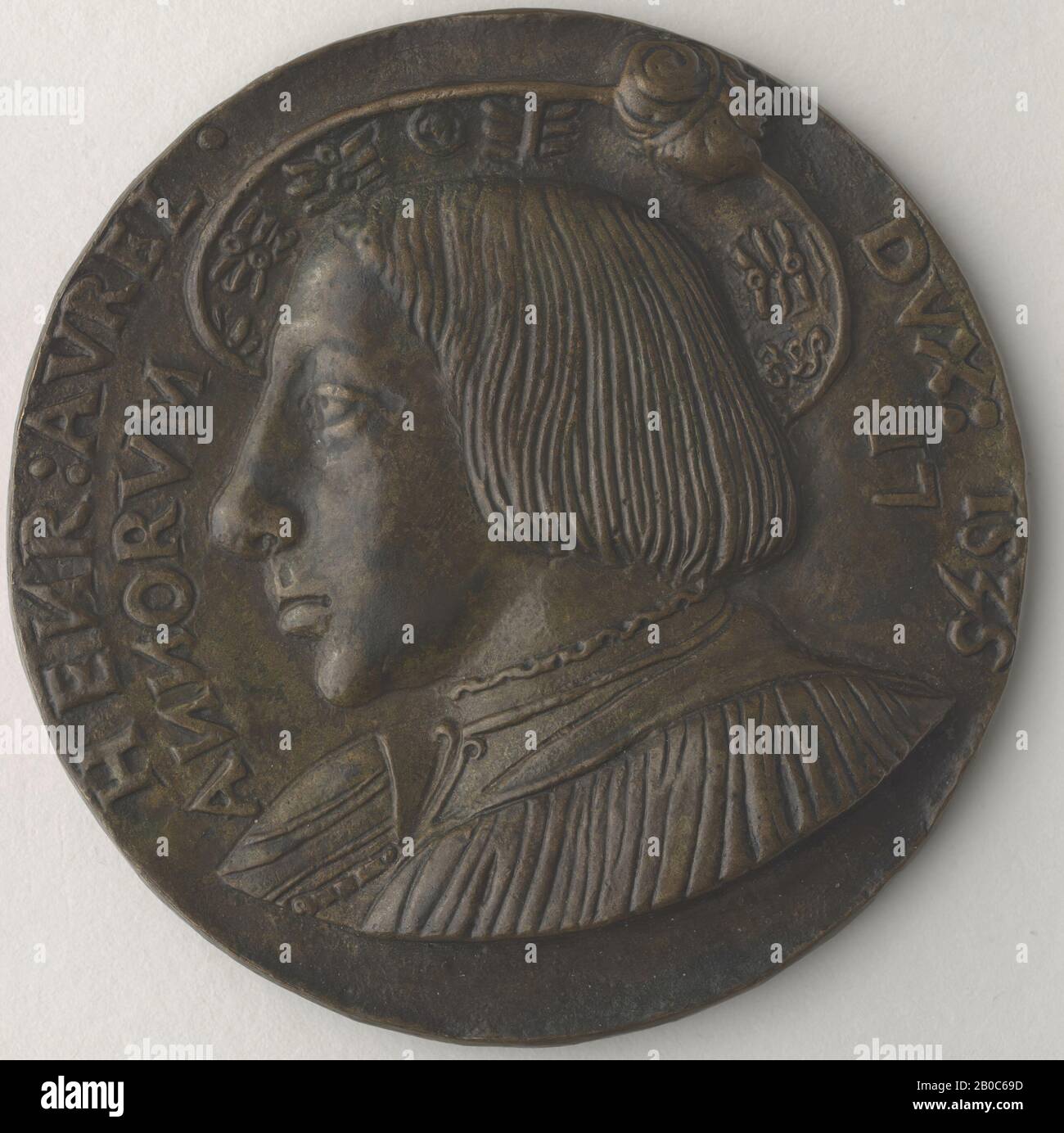 Unbekannter Künstler, Henri D'Orleans, 1535, Bronze, 2 11/16 Zoll. (6,9 cm.) Stockfoto