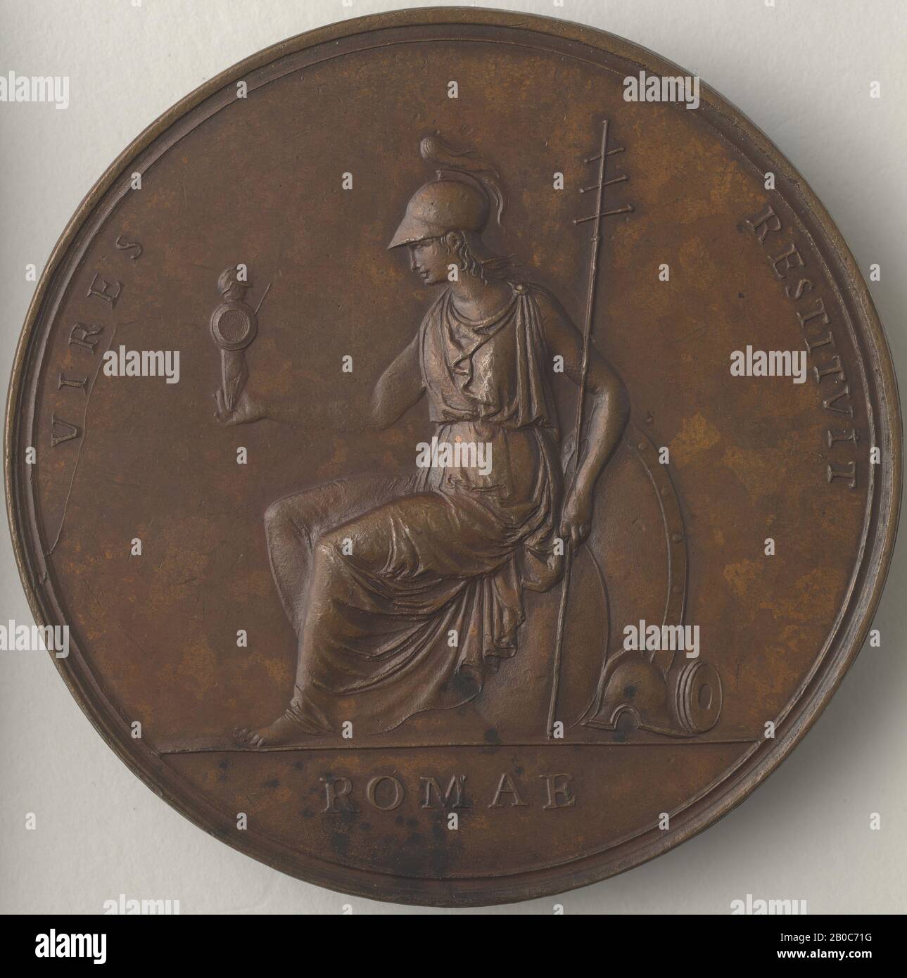 Unbekannter Künstler, Enea Montecuccoli, n.d., Bronze, 2 11/16 Zoll. (6,8 cm.) Stockfoto