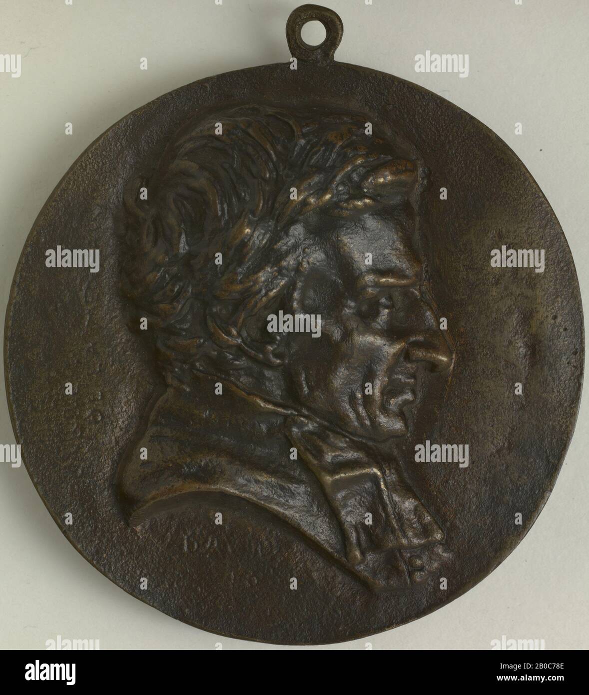 Pierre Jean David d'Angers, Abbe de la Mennais, n.d., Bronze, 2 3/4 Zoll (7 cm.) Stockfoto