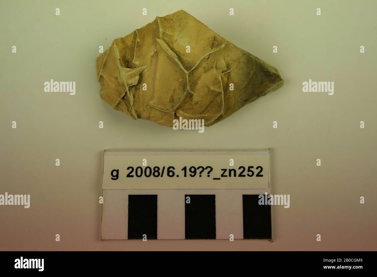 Die niederländische Römerzeit, Schard, Steingut, w: 7 cm l: 4 cm, roman 15-30 n. Chr., Niederlande, Noord-Holland, Velsen, Velsen, Velsen i. Stockfoto