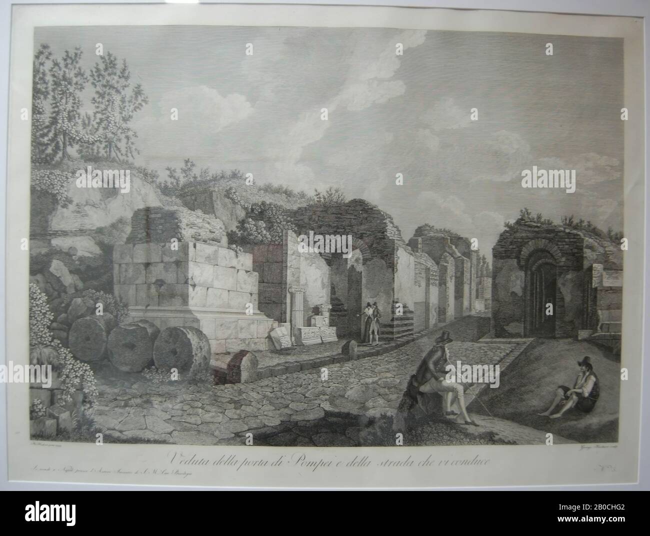 Ätzung, Papier, Druckfarbe, 39,1 x 56,1 cm, neue Zeit: 174, Italien Stockfoto