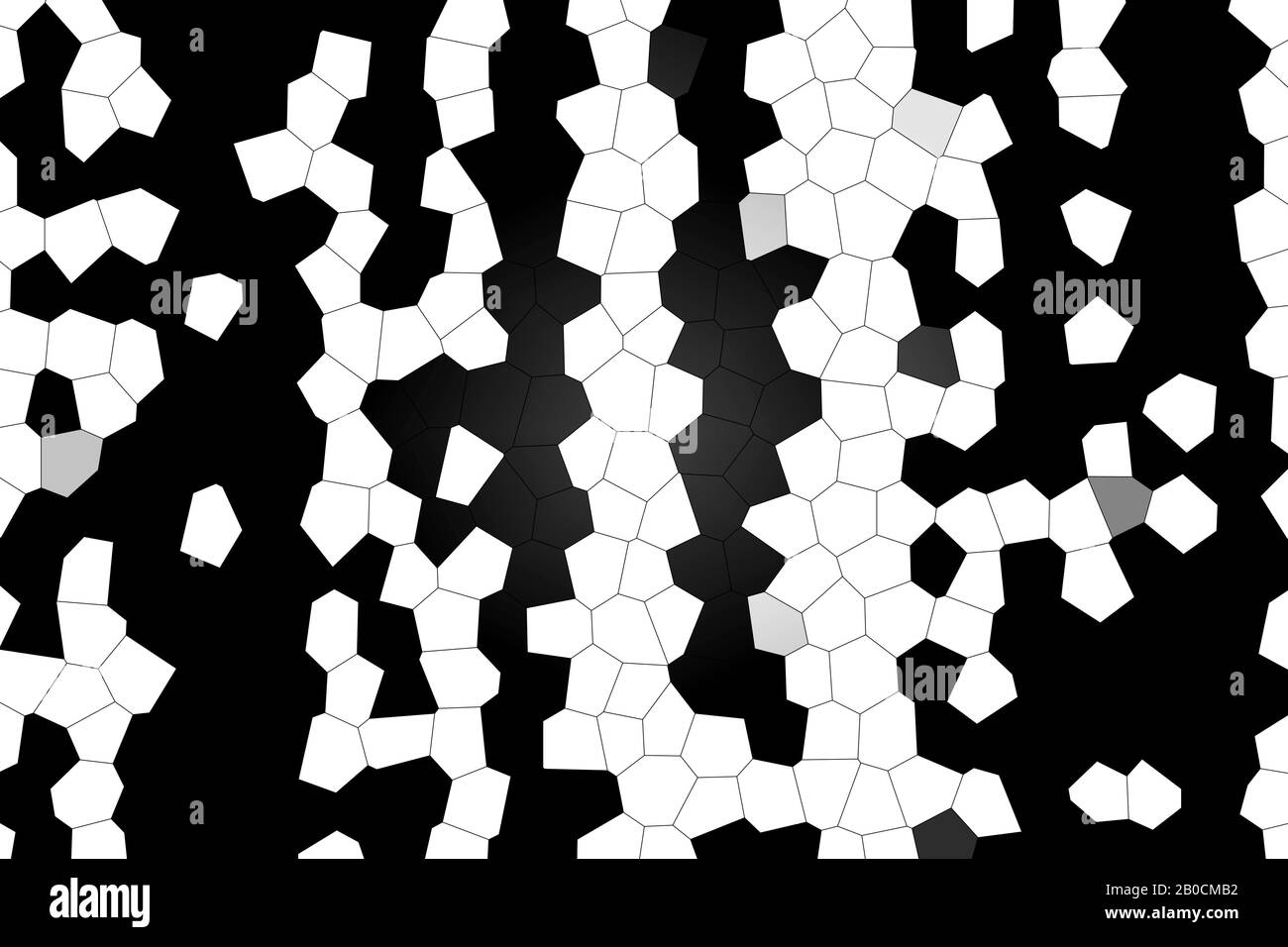 Schwarz-weißes buntes Gras für Hintergrund und Textur. Illustration. Stockfoto