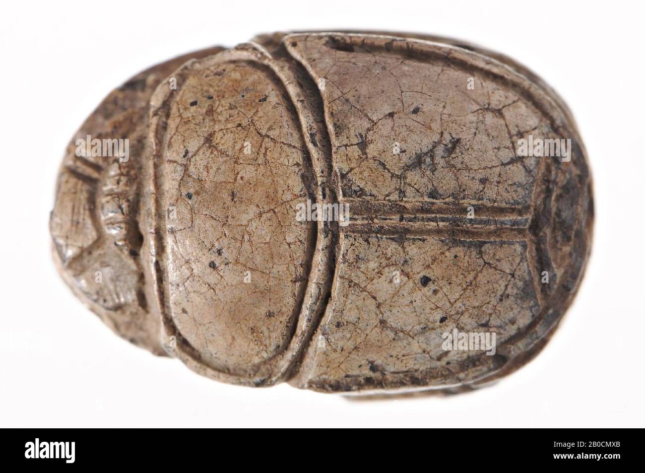 Schal, flechtes Schmuck, Siegel, Skarabäus, Stein (grau), 1,7 cm, Ägypten Stockfoto