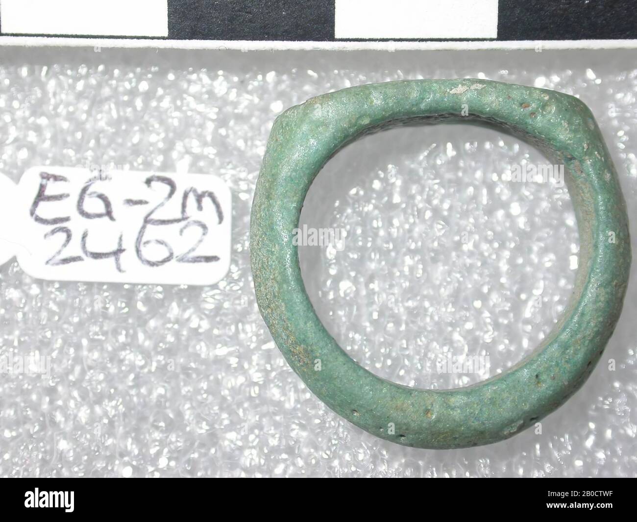 Ring, Kette, Ring, Faienz, 2,4 cm, Ägypten Stockfoto