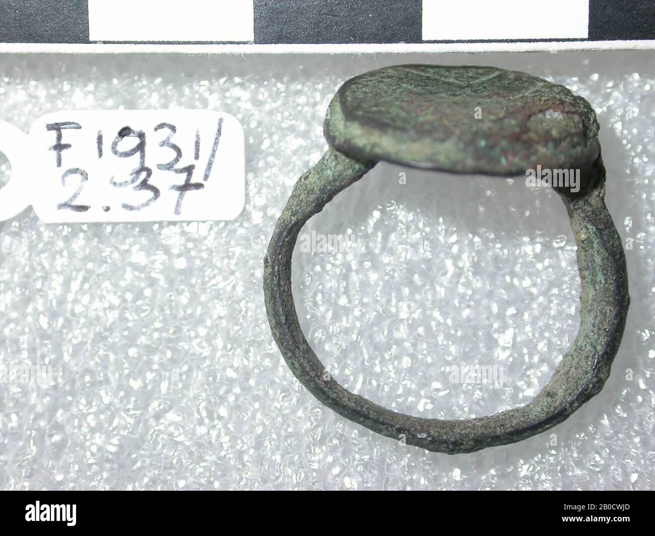 Ring, Platte, rund, unklar, Ring, Bronze, Ägypten Stockfoto