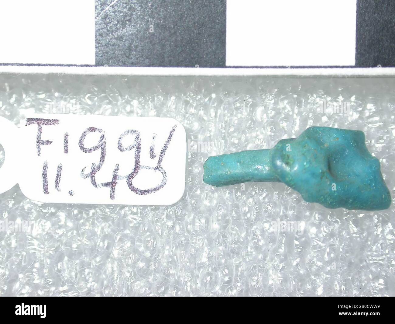 Ring, Fragment, unklar, Ring, Faienz, 1,4 cm, Neues Reich, 18. Dynastie, Amenophis III., Ägypten Stockfoto