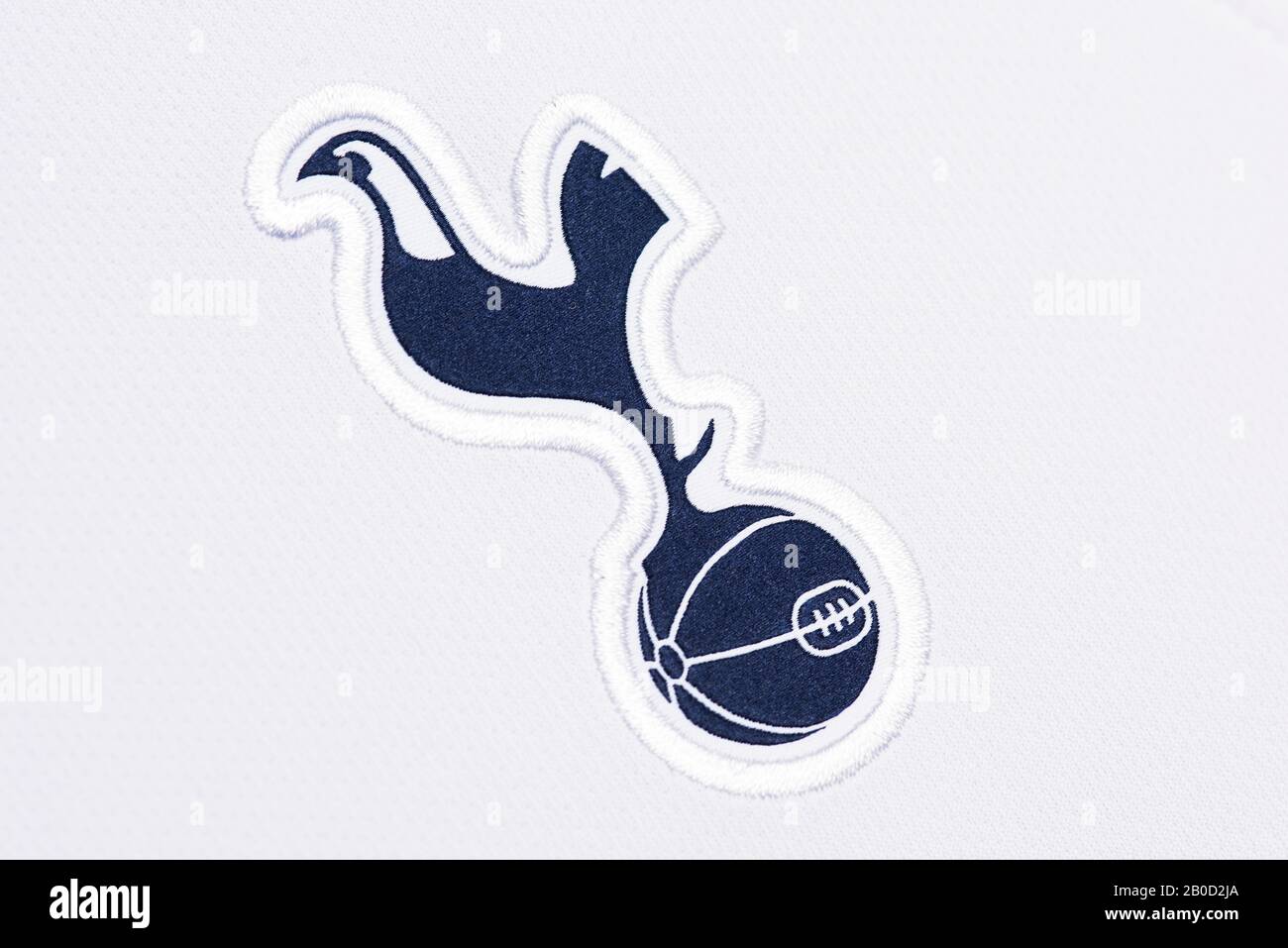 Nahaufnahme von Tottenham Hotspur Nike Home Kit 2019/20. Stockfoto