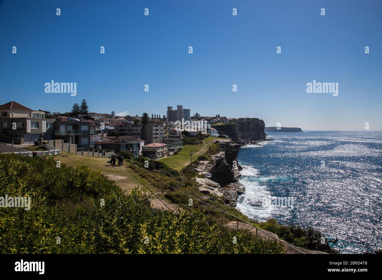 The Federation Cliff Walk, Dover Heights, Sydney. Es ist ein 5 km langer Clifftop-Spaziergang mit fantastischem Blick auf den Pazifischen Ozean von Dover Heights nach Stockfoto