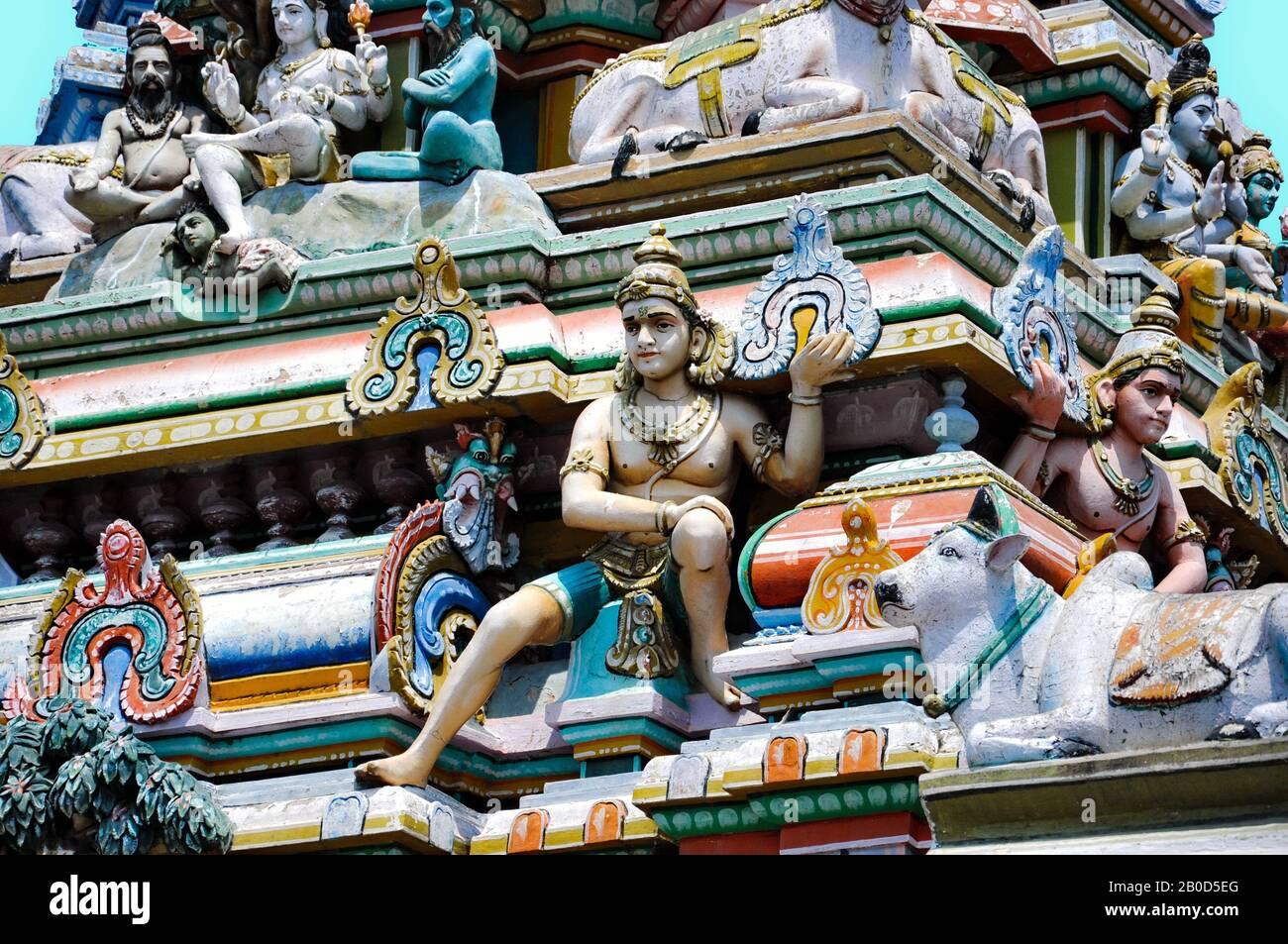Indien Hindu Shiva (Mahadev) gotteskulptur in Chennai, Tamil Nadu, Indien Stockfoto