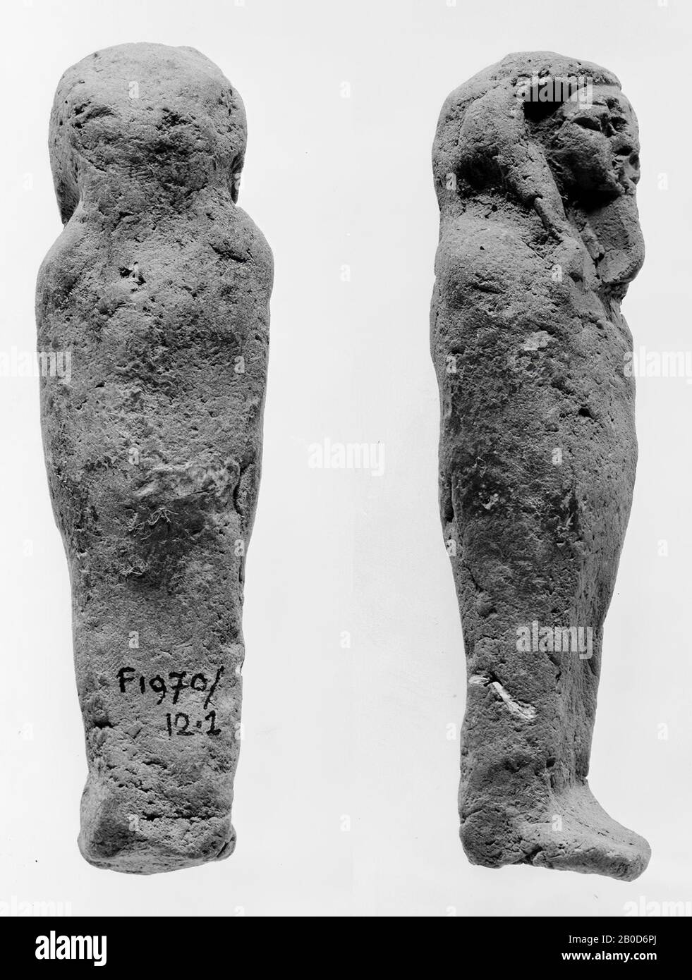 Mumienartig, ohne Aufschrift, Schabbat, Keramik, 8,3 x 2,4 cm, Neues Königreich, 20. Dynastie (?), Ägypten Stockfoto