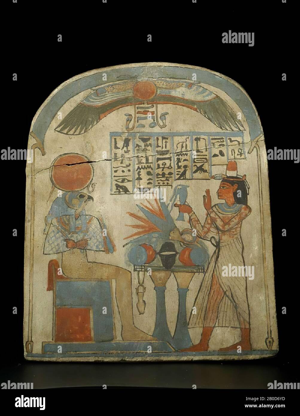 Ägypten, Grabstein, Holz, 28 x 23,5 cm, Dritte Zwischenzeit, 22. Dynastie, Ägypten Stockfoto