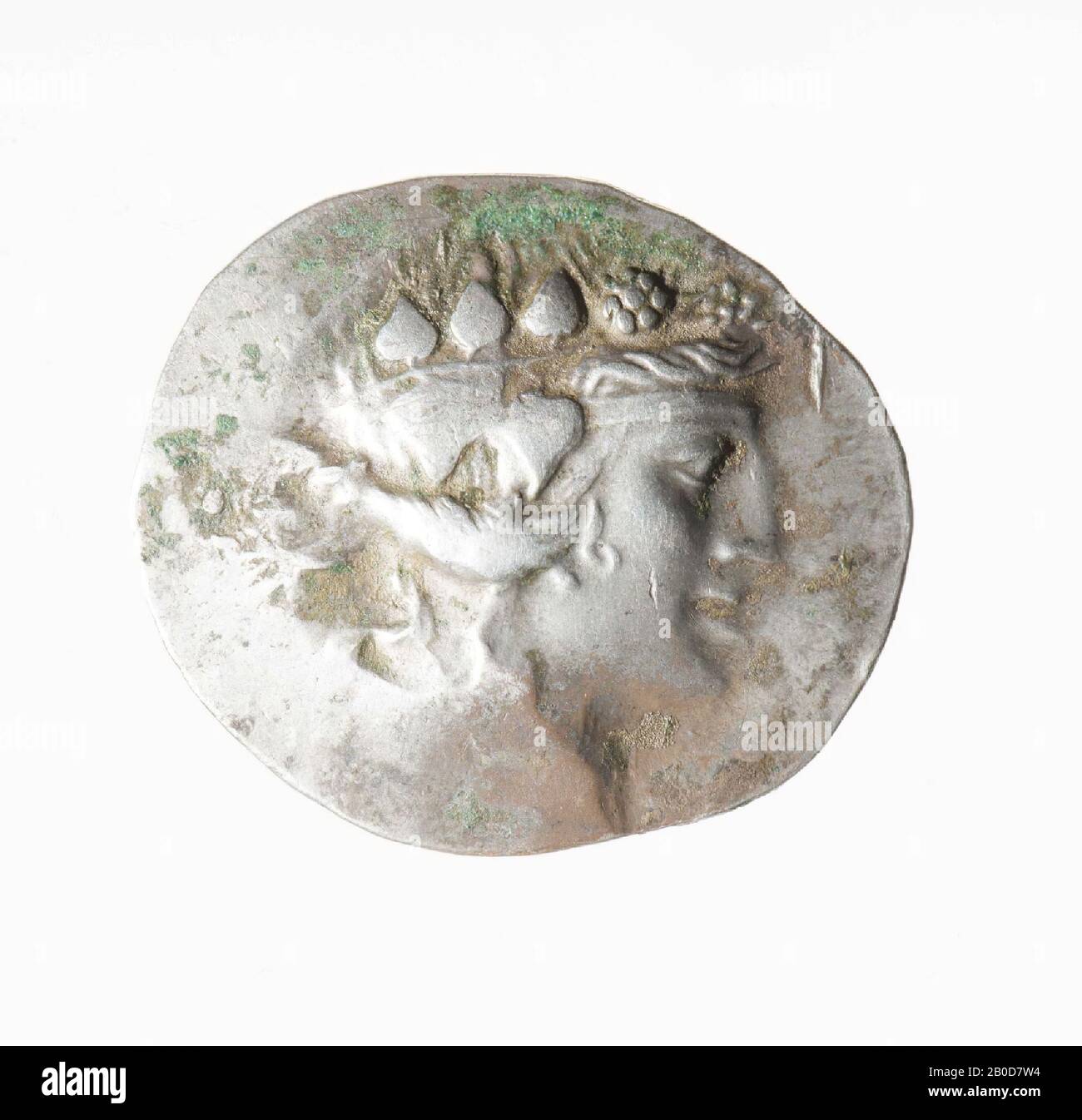 Obverse: Büste des jungen Dionysos, rechts, mit (hedera Stockfoto