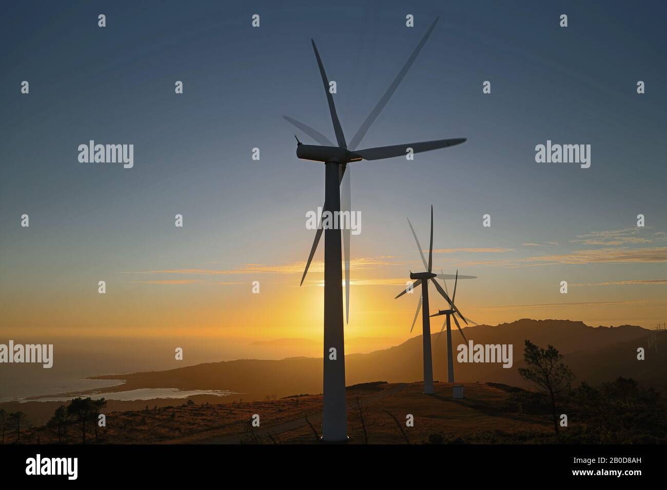 Windkraft, Alternative zum Klimawandel Stockfoto