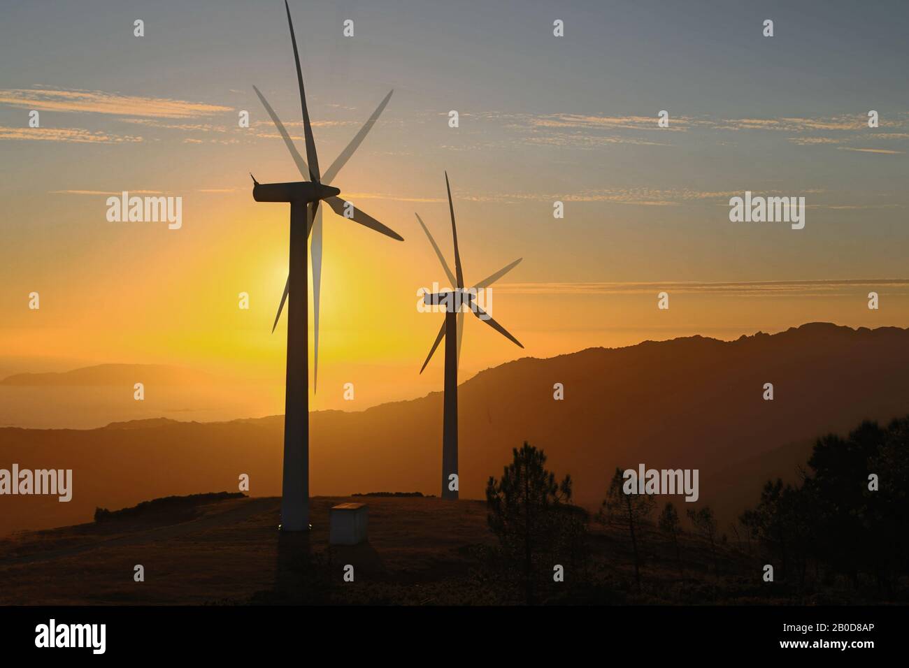 Windkraft, Alternative zum Klimawandel Stockfoto