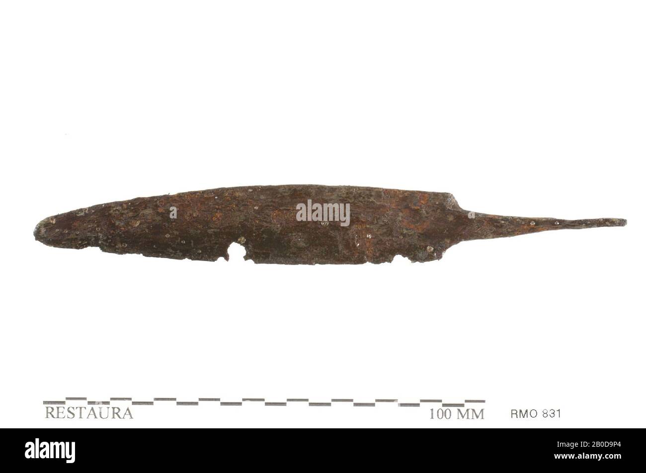 Messer, Messer, Eisen, 13,4 x 1,9 cm, x, Niederlande, Utrechter, Wijk bij Duurstede, Wijk bij Duurstede, Dorestad Stockfoto