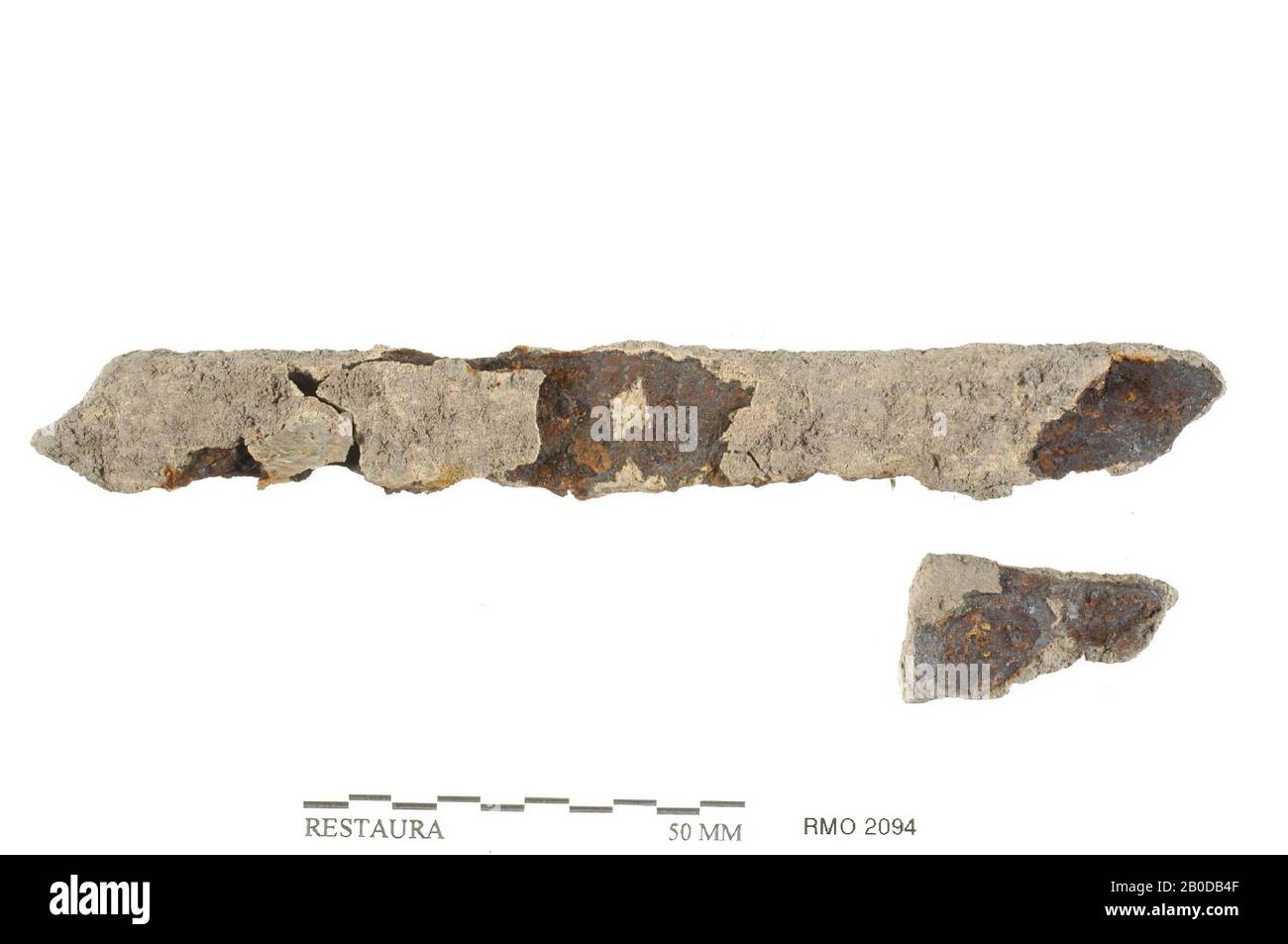 Sägeblatt ?, Sägeblatt ?, Eisen, 13,5 x 1,8 cm, x, Niederlande, Utrechter, Wijk bij Duurstede, Wijk bij Duurstede, Dorestad Stockfoto