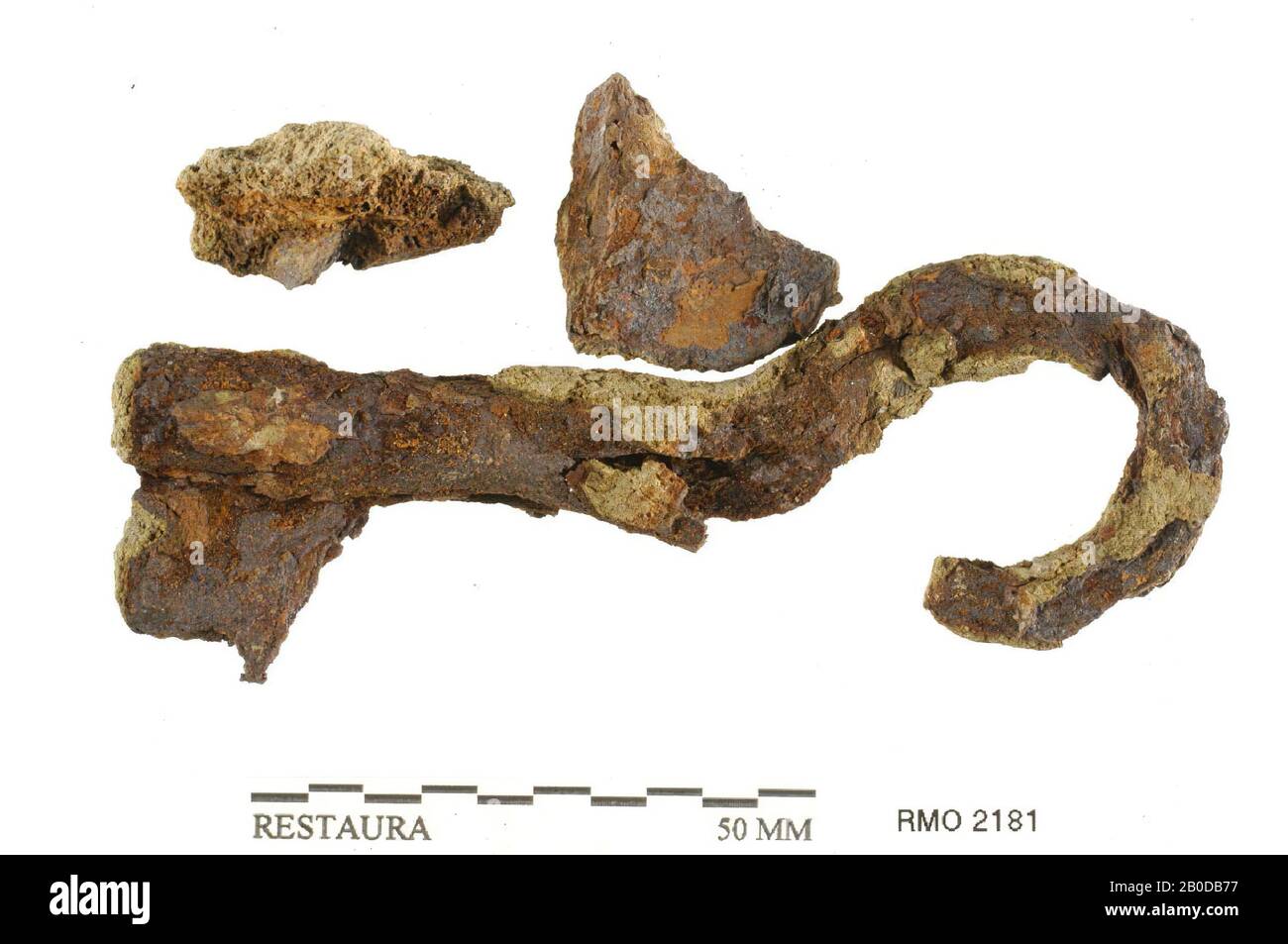 Schlüssel, Schlüssel, Eisen, 9,7 x 3,5 cm, x, Niederlande, Utrechter, Wijk bij Duurstede, Wijk bij Duurstede, Dorestad Stockfoto