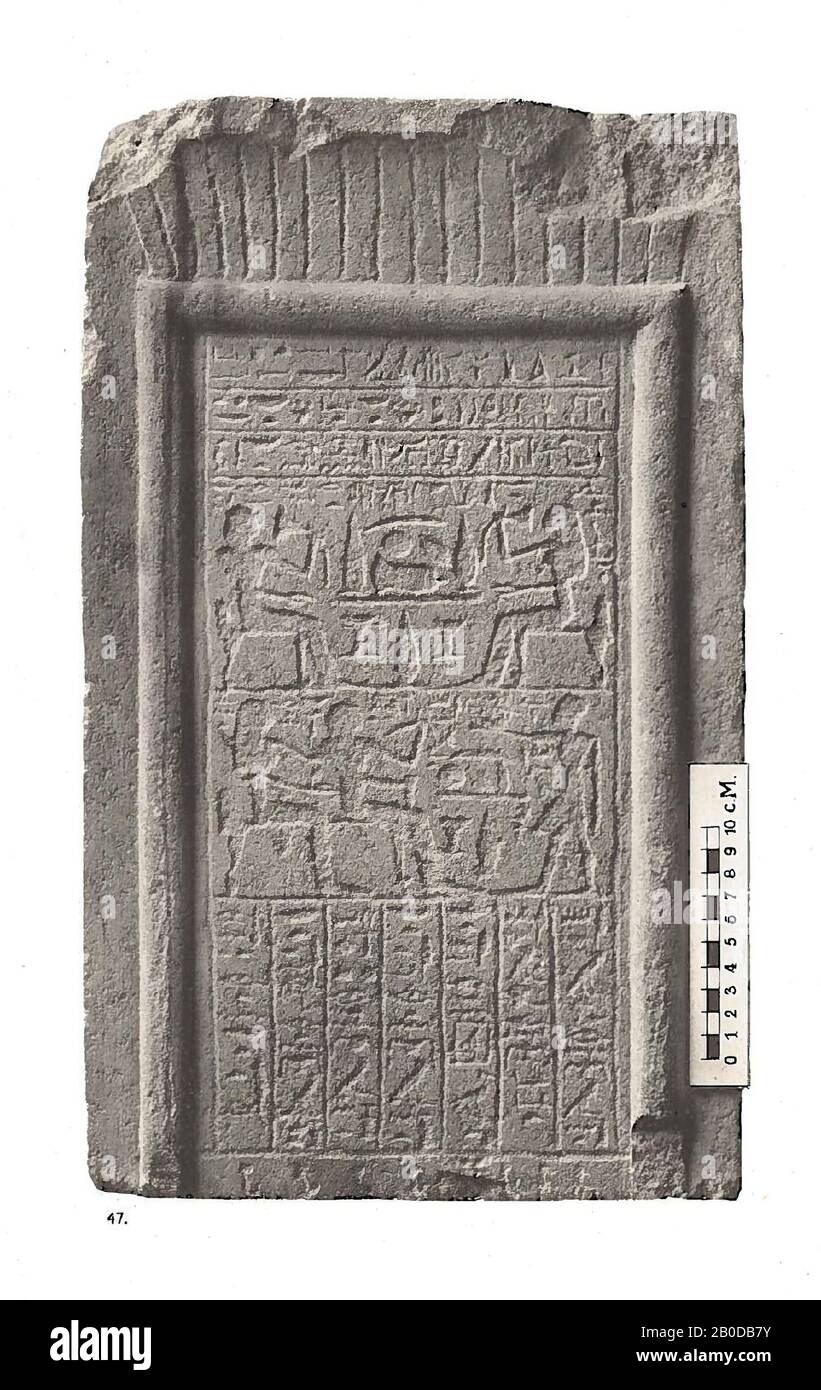 Ägypten, Stela, Sandstein, 49 x 25 cm, Mittleres Königreich, Ägypten Stockfoto