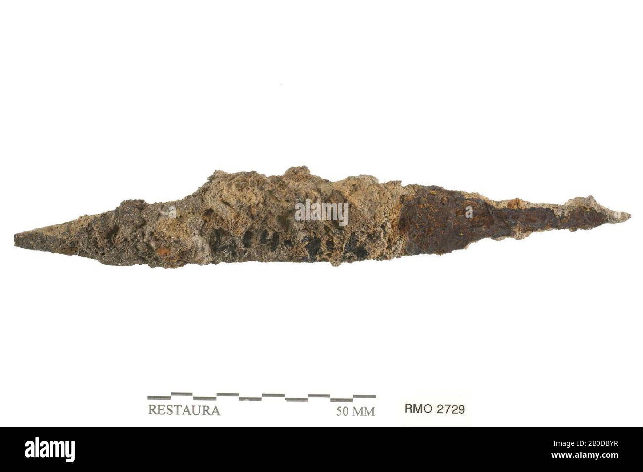 Messer, Messer, Eisen, 13,3 x 2,1 cm, x, Niederlande, Utrechter, Wijk bij Duurstede, Wijk bij Duurstede, Dorestad Stockfoto