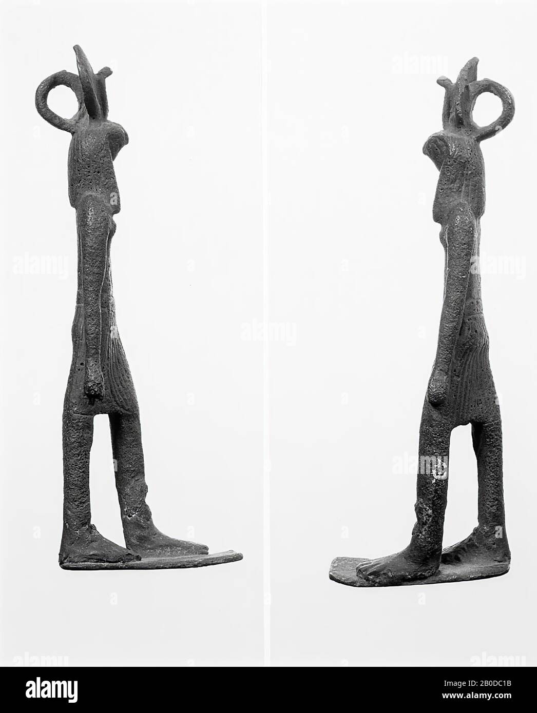 Chonsu, stehend, Bronze, gott, Bronze, 11,2 cm, Spätzeit, Ägypten Stockfoto
