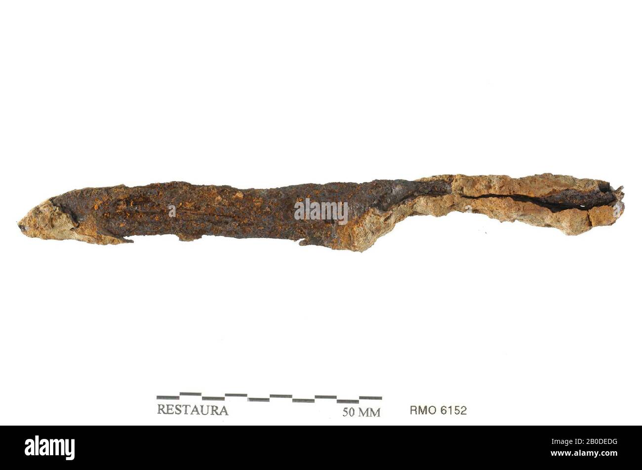 Messer, Messer, Eisen, 13,4 x 1,5 cm, x, Niederlande, Utrechter, Wijk bij Duurstede, Wijk bij Duurstede, Dorestad Stockfoto