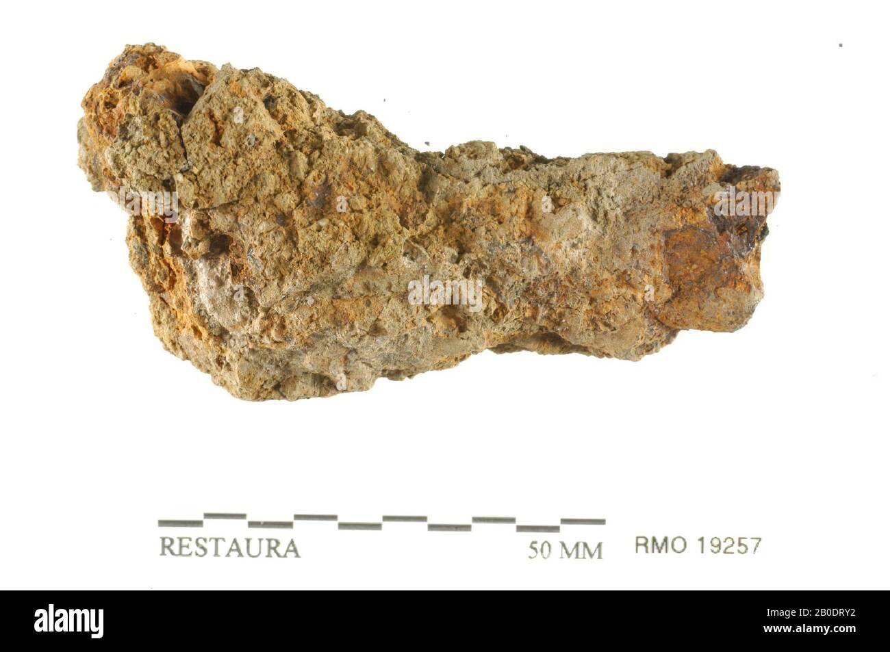 Niederlande Mittelalter, Teil eines Hakenschlüssels ?, Eisen, 6,8 x 3,5 cm, x, Niederlande, Utrechter, Wijk bij Duurstede, Wijk bij Duurstede, Dorestad Stockfoto