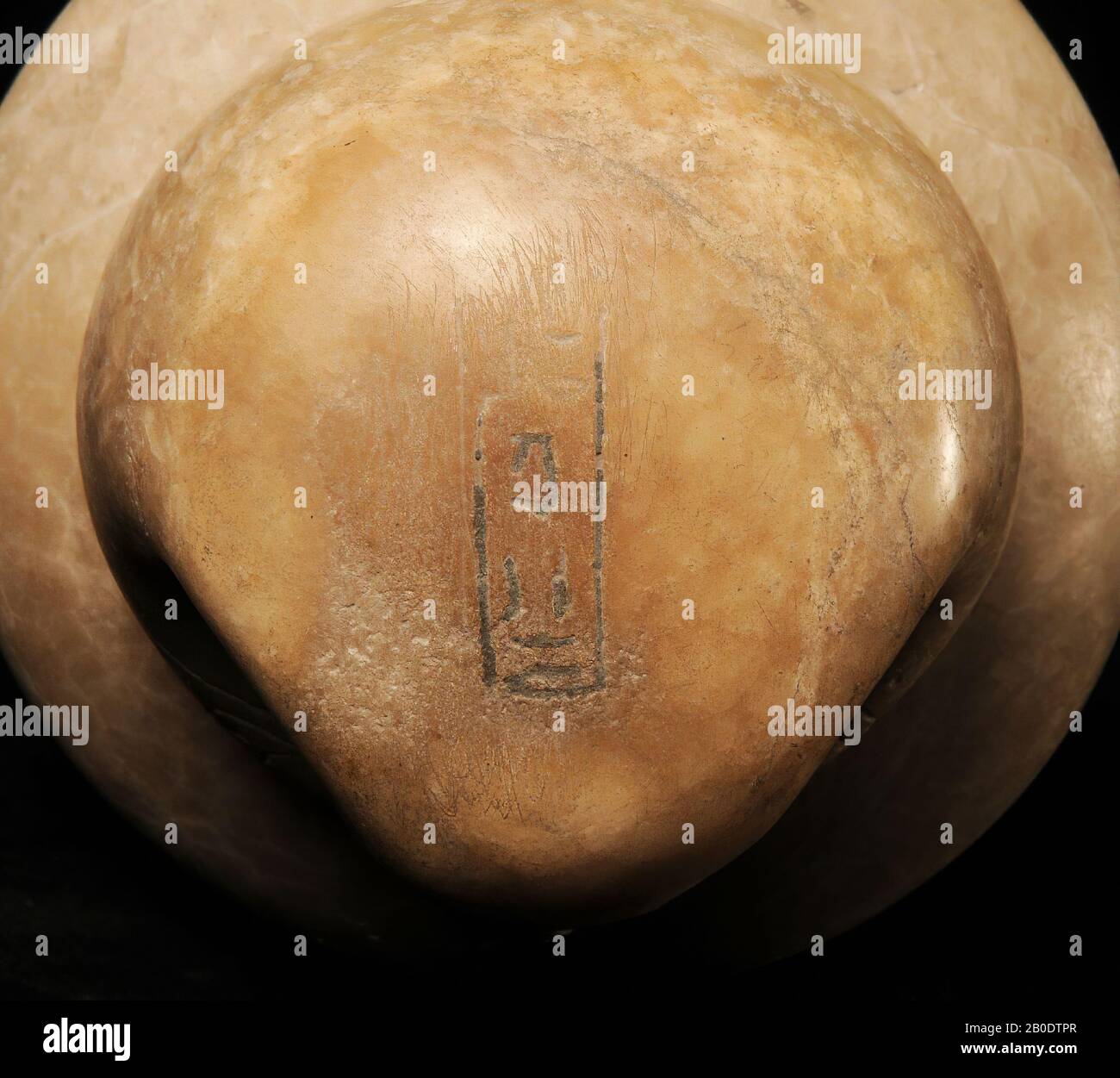 Ägypten, Kanope, Alabaster, 45 × 21 cm, Neues Reich 1550-1070 v. Chr., Ägypten Stockfoto