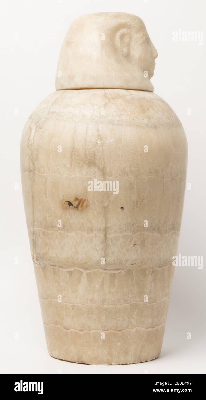 Ägypten, Kanope, Alabaster, 46 cm, Neues Reich, Ägypten Stockfoto