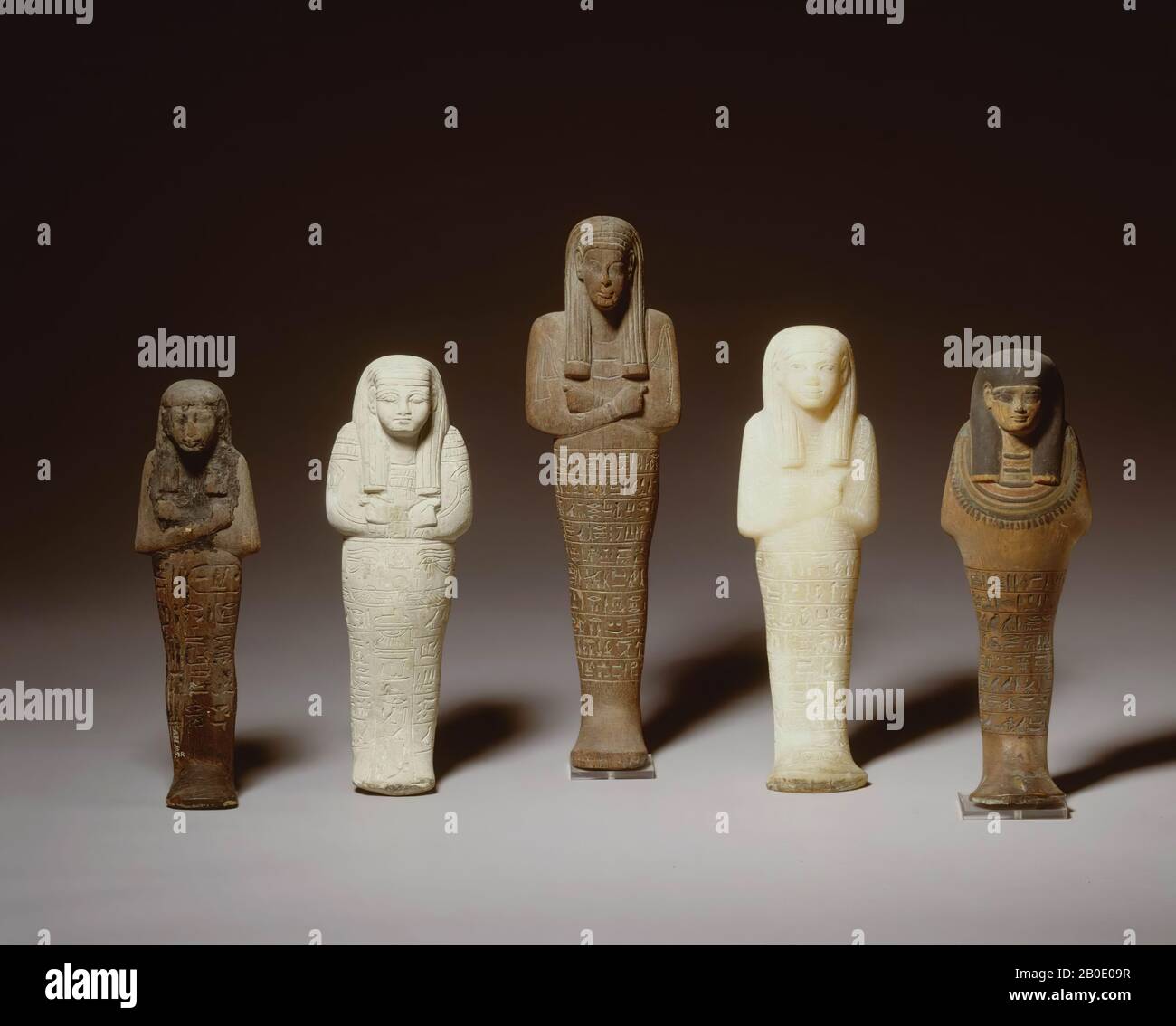 Ägypten, Ushebti, Holz, 18,6 x 5,3 cm, Neues Reich, 19. Dynastie, Seti I., Ägypten Stockfoto