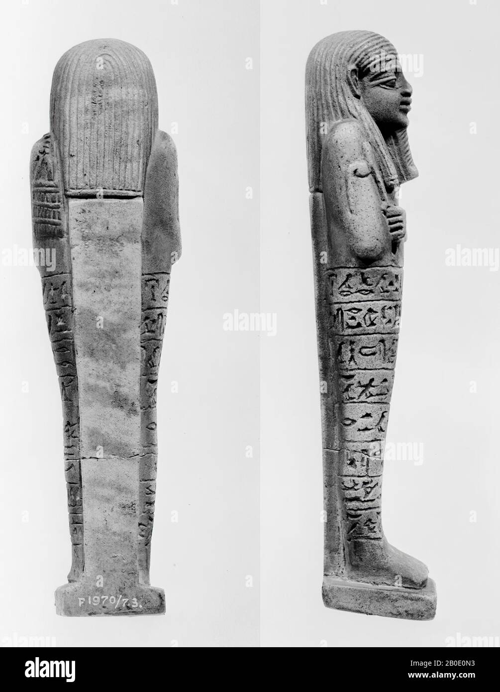 Ägypten, Ushebti, Faience, 18,6 x 4,8 cm, Spätzeit, 30. Dynastie,?, Ägypten Stockfoto