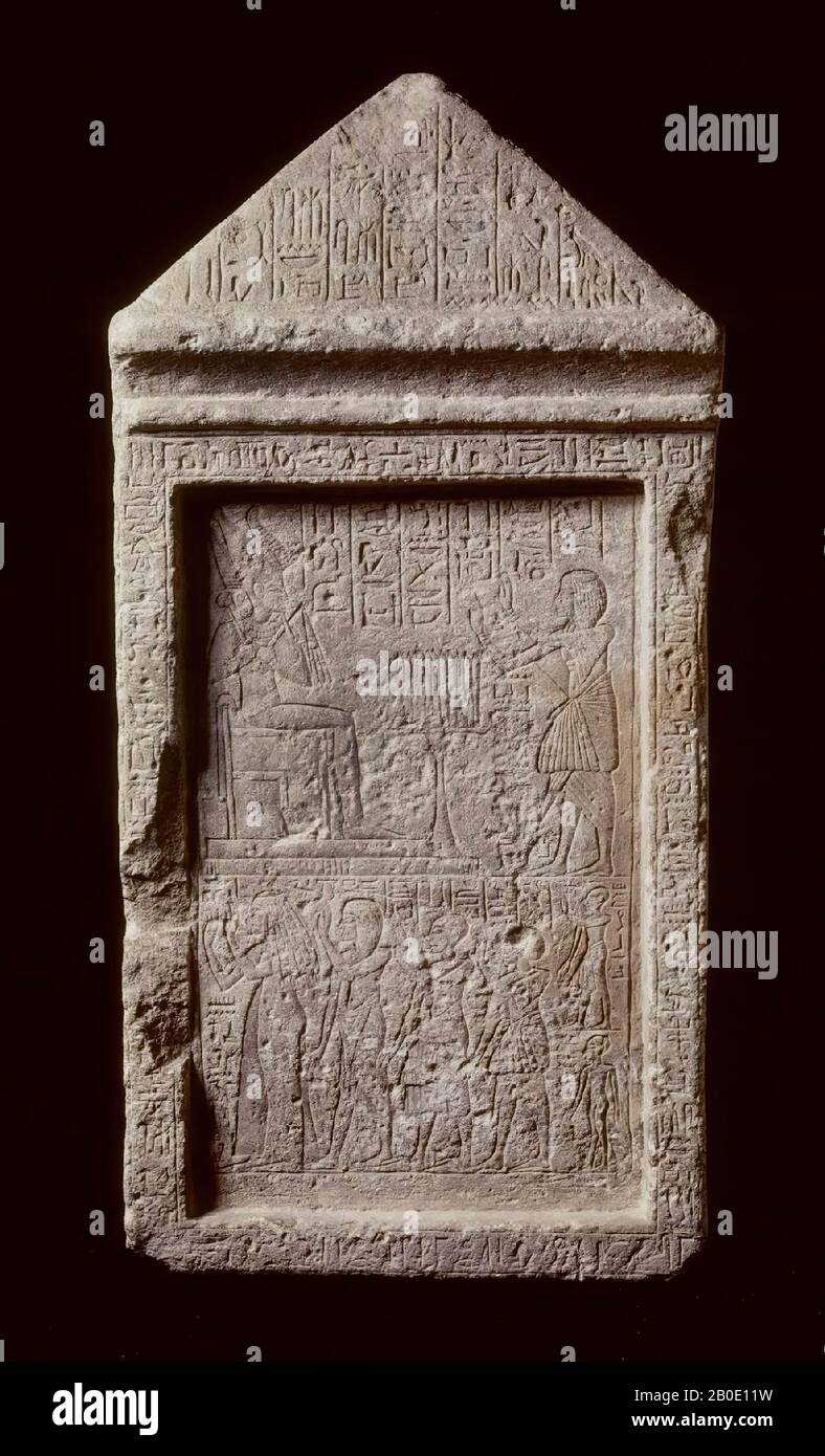 Ägypten, Stela, Kalksteine, 52,5 x 26 cm, Neues Reich 1550-1070 v. Chr., Ägypten Stockfoto