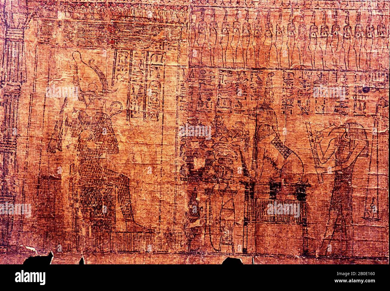 Ägypten, Manuskript, hieratisch, Papyrus, 33 x 1775 cm, Griechisch-römische Zeit, Alter des Ptolemäus, VIII 304-30 v. Chr., Ägypten Stockfoto