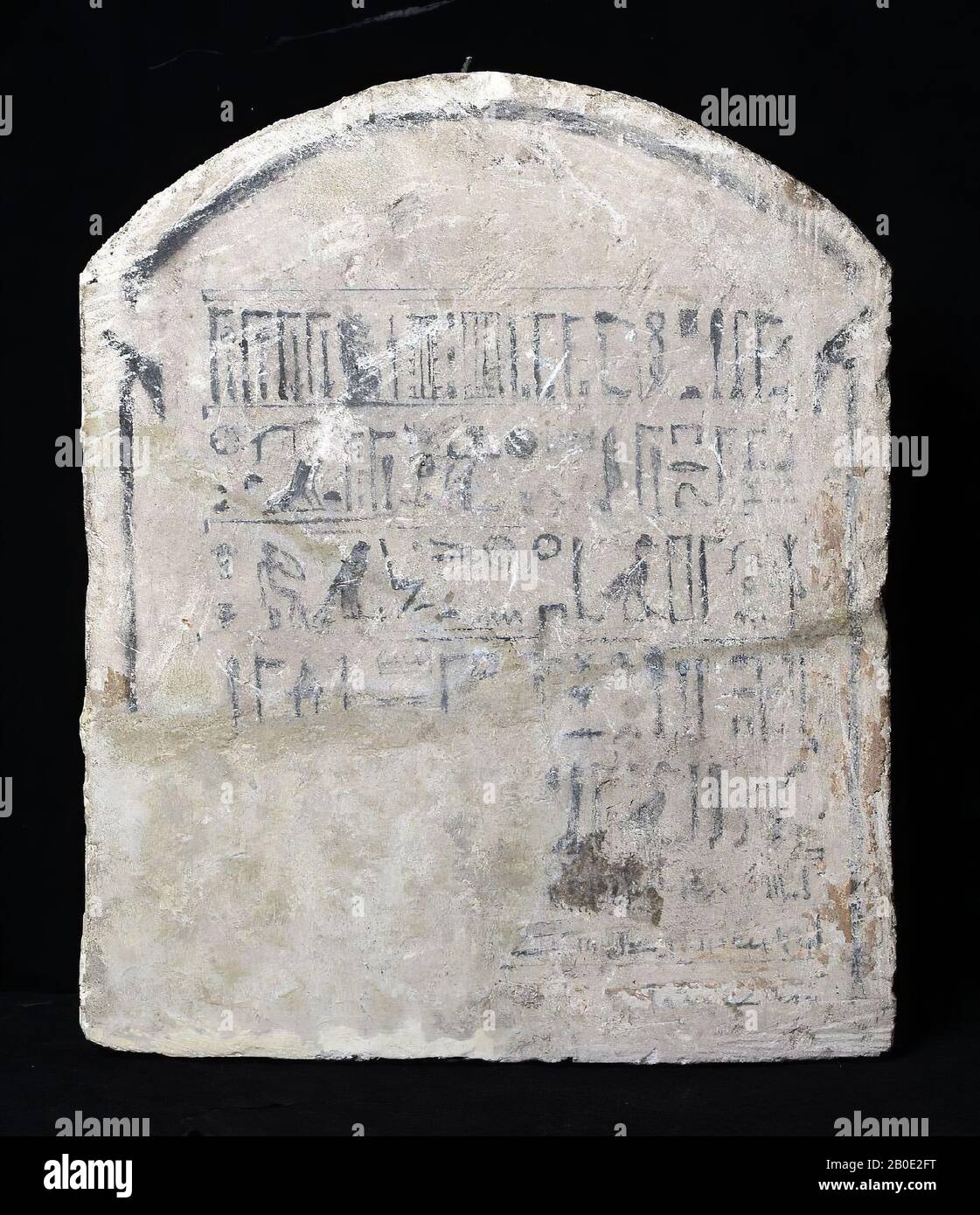Djedhor, Rundbogen, Stele, Kalksteine, 38 x 32 cm, Griechisch-römische Zeit, Ptolemaeëntijd, 201 v. Chr., Ägypten Stockfoto
