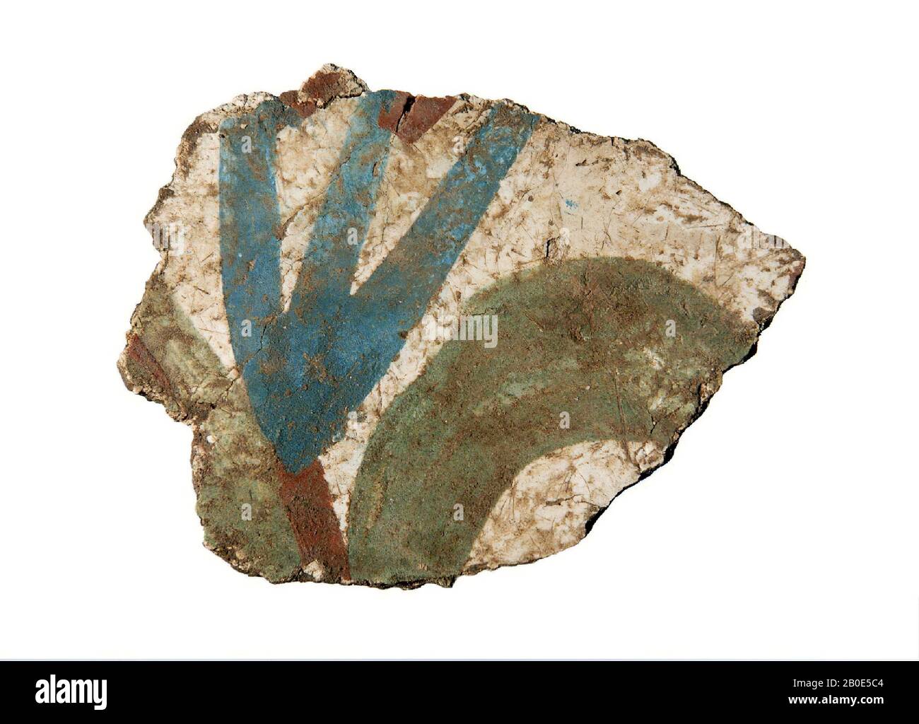 Lotus, Malerei, Stuck, 8,4 x 6,7 cm, Neues Königreich, 18. Dynastie, Amenophis III., Ägypten Stockfoto