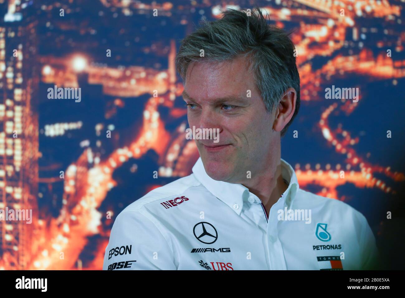 Barcelona, Spanien. Februar 2020. James Allison Mercedes-Ingenieur von AMG F1, Formel-1-Weltmeisterschaft 2020, Wintertesttage #1 2020 Barcelona, 19. Bis 21. Februar 2020. Kredit: Unabhängige Fotoagentur/Alamy Live News Stockfoto