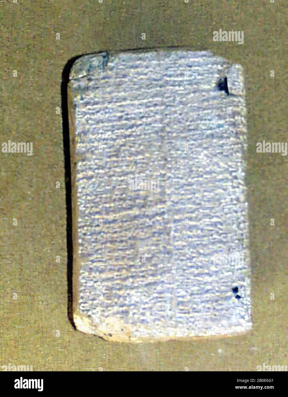 X Darlehen, Beschriftung, Steingut, Ton, L 10 cm, W 5,5 cm, Ur III Zeitraum 2094-2047 v. Chr., Irak Stockfoto