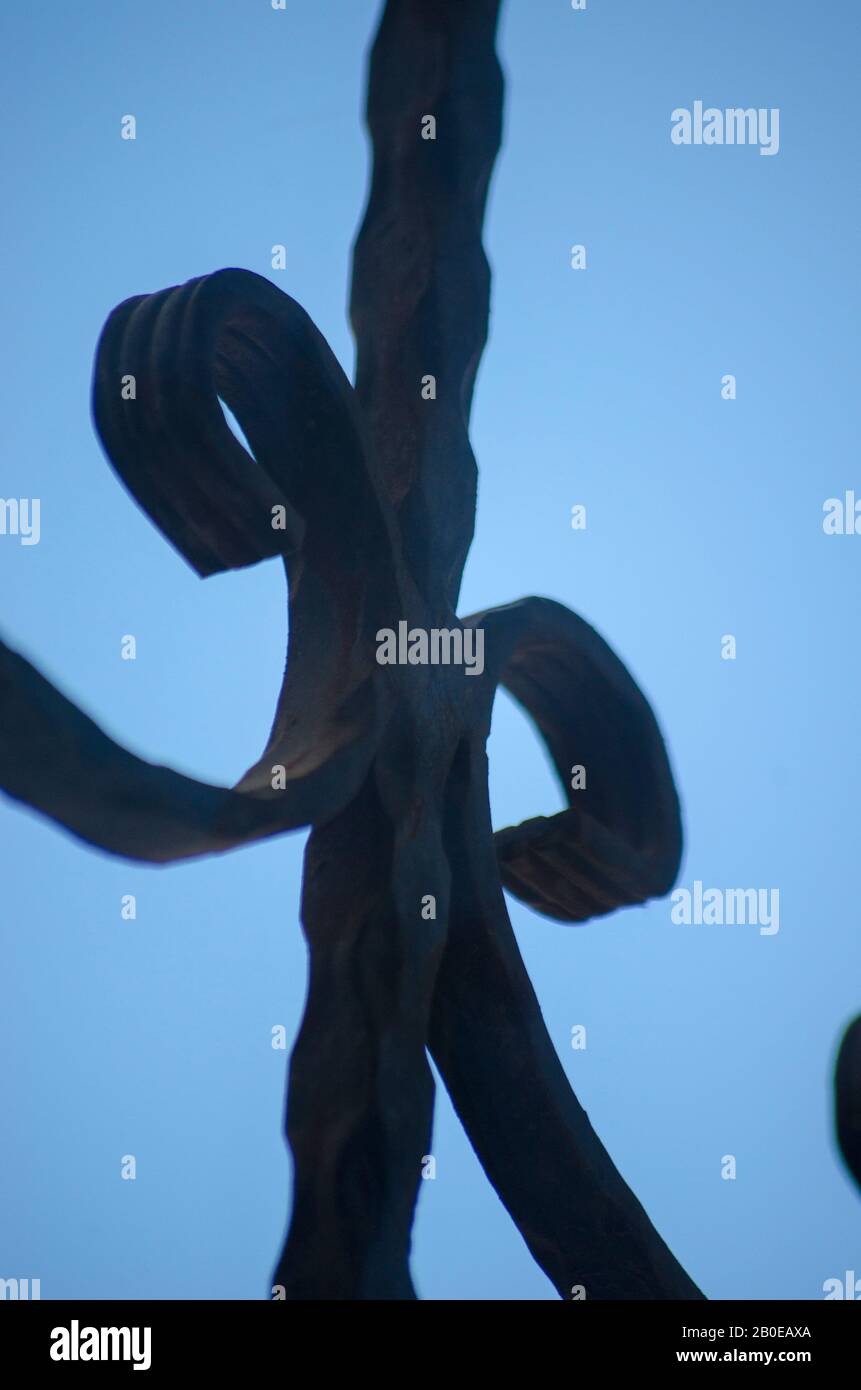 Schwarze Schutzschiene Stockfoto