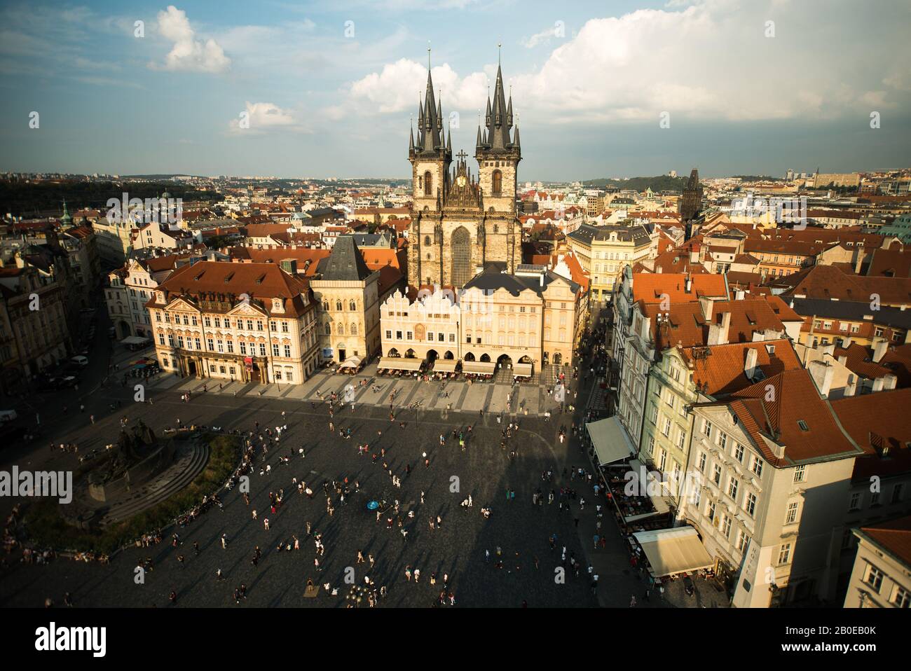 Ansicht der Kirche unserer Lieben Frau vor Tyn Stockfoto