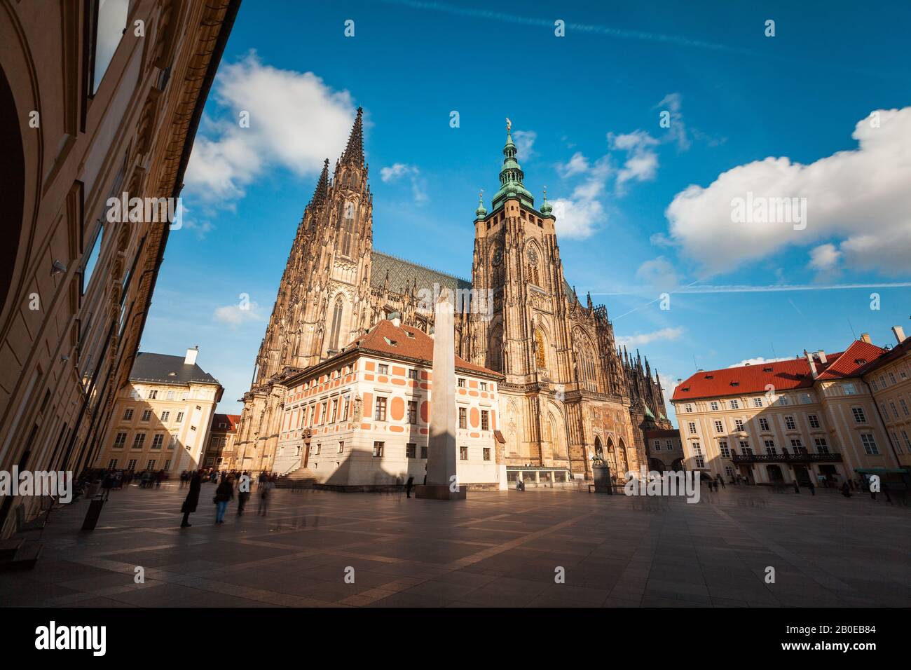 Blick auf den St. Vitus Dom Stockfoto