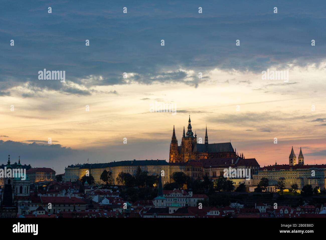Blick auf die Prager Burg Stockfoto