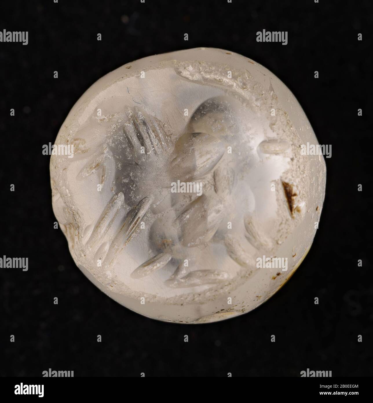 Stempelsiegel, Kristall, ø 1,5 cm, Iran Stockfoto