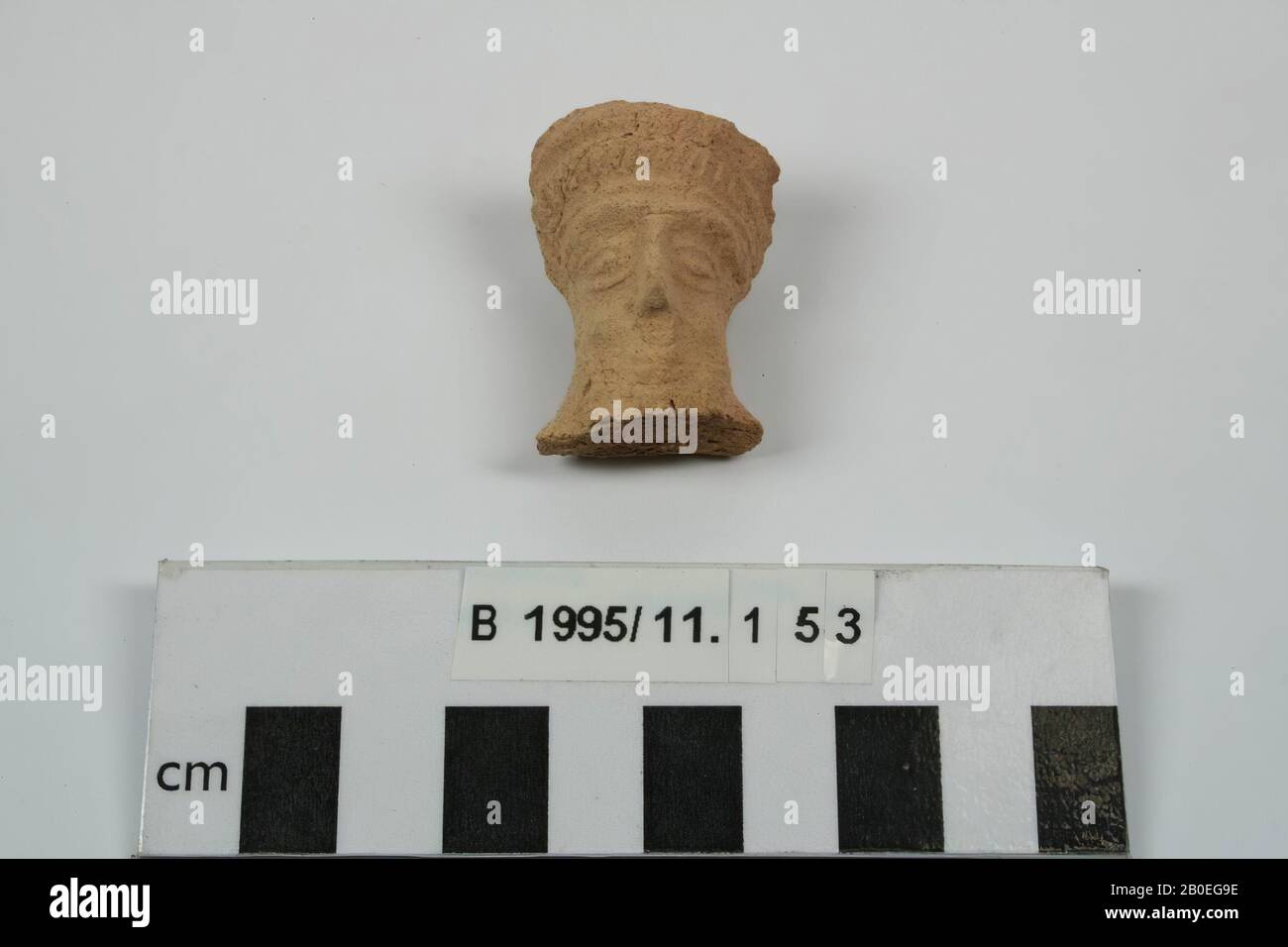 Uralter Naher Osten, Figurine, Steingut, L 3,5 cm, Lage, Irak Stockfoto