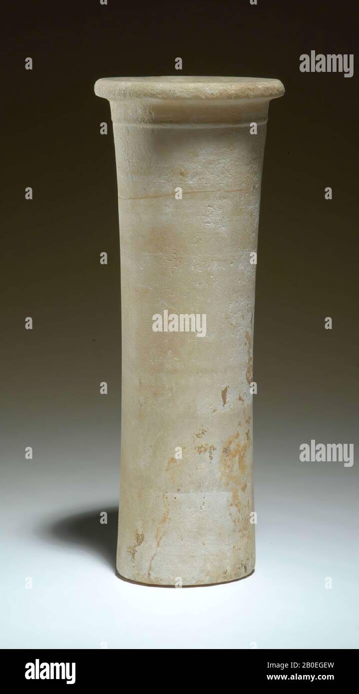 Zylindervase, Typ C 7, Zylindervase, Alabaster, 25,5 x 9,6 cm, Archaische Periode, Ägypten Stockfoto