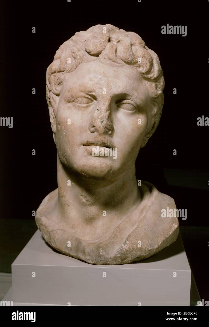 Klassisches Altertum, Kopf, Männerkopf, Stein, Marmor, 45 cm, Republikaner 300-200 v. Chr. Stockfoto