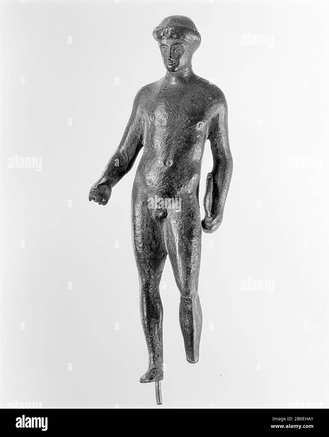 Klassisches Altertum, Statuette, Bronze, 10 x 3,5 x CA. 3 cm ex base, Basis 3 x 3 x 0,5 cm Stockfoto